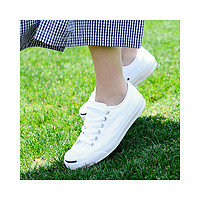 CONVERSE 匡威 JACK PURCELL 开口笑低帮同款经典帆布鞋 白