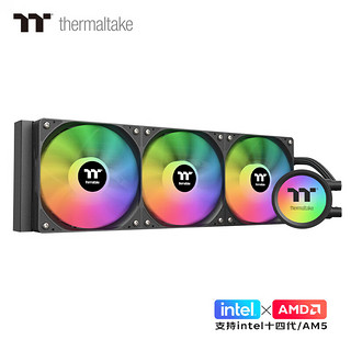 Thermaltake 曜越 Tt）枭龙360 一体式CPU水冷散热器 黑色（ARGB风扇/360冷排/全铜水冷头/支持LGA1700）