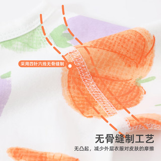 婧麒（JOYNCLEON）婴儿夏季连体衣新生儿纯棉短袖男女宝宝夏装薄款睡连体女透气 奶牛 59cm