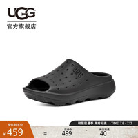 UGG夏季男士纯色厚底洞洞鞋面一字拖鞋 1137973 BLK|黑色 40