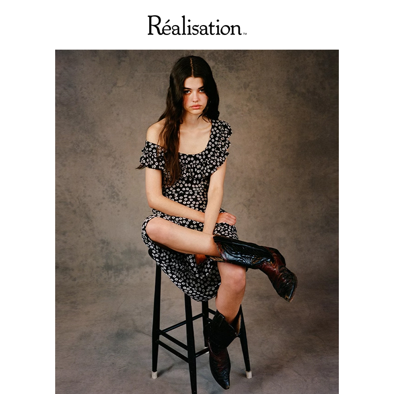 RealisationPar连衣裙梦幻优雅碎花度假真丝裙The Minnie