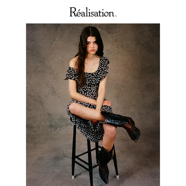 RealisationPar连衣裙梦幻优雅碎花度假真丝裙The Minnie