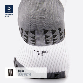 迪卡侬足球袜训练袜子IVO2成人足球短袜黑色41~42码-4237780