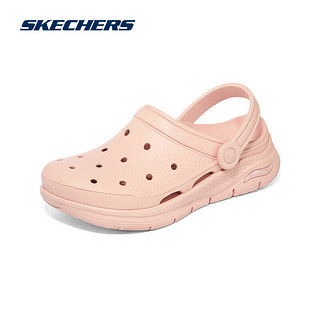 斯凯奇（Skechers）泡泡鞋女鞋两穿洞洞鞋夏一脚蹬111385 裸粉色/BLSH 36 