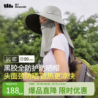 蕉下(beneunder)防晒帽子女面罩遮阳太阳帽登山帽渔夫钓鱼帽户外BM50924灰 深岩灰