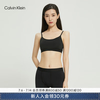 Calvin Klein内衣女士可抽取衬垫舒适ck无钢圈轻运动背心式少女文胸QP2581O UB1-黑色