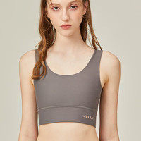 集姻集姻帅T束胸内衣大胸显小防下垂防震女塑胸中高强度运动背心 深灰色 4XL