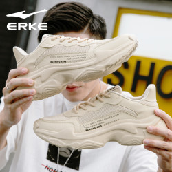 erke鸿星尔克男鞋夏季休闲鞋男款透气网鞋网面红星老爹鞋子男士运动鞋