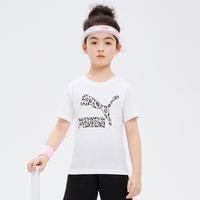女中大童短袖T恤夏季儿童纯棉休闲圆领短袖T恤舒适吸汗