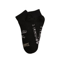 杰克·琼斯（JACK&JONES）秋季休闲潮酷百搭字母提花袜子舒适中筒袜两双装男22431Q012 A06 本白色/黑色 L