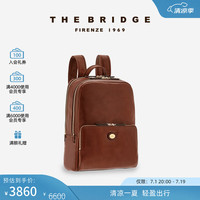 THE BRIDGE /桥牌 手工牛皮大号双肩包男士高级复古通勤旅行书包 棕色