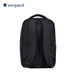 WINPARD/威豹背包男双肩包简约商务14英寸电脑包通勤新款双背旅行包 黑色小号（可放14寸电脑）