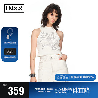 英克斯（inxx）时尚潮牌基础款针织背心上衣女XCE2050795 本白 M