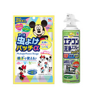 安速（EARTH）驱蚊贴纸 米奇&米妮 24枚入+空调清洗剂森林香 420ml