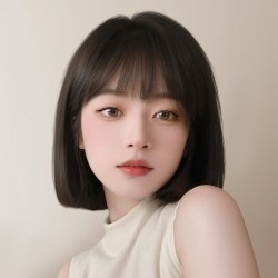 bestung佰丝堂假发女短发中青年学生纯欲波波头自然全头套式一刀切