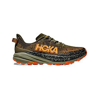 HOKA ONE ONE Speedgoat 6 男子越野跑鞋 1147830 橄榄色/南瓜黄 44