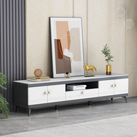 元霄子 电视柜简约客厅小户型落地柜卧室储物柜实木质茶几电视柜组合 灰色电视柜 长120cm*宽33cm*高44cm