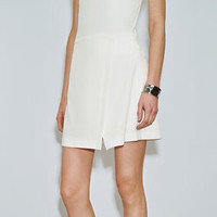 URBAN REVIVO 女士时尚气质通勤百搭短款A字半裙 UWM540001 本白 XXS