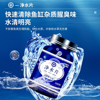 备能（BEINENG） 鱼缸净水片去绿水除腥臭味去绿苔菌团鱼食残渣自来水除氯净水剂 净水片100片/瓶