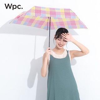 Wpc.日本雨伞小清新糖果色雨具小巧折叠轻量便携拒水手动高颜值伞 小格子款miniAL02-027 GR绿色