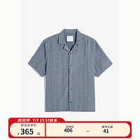 HOLLISTER24夏复古纯棉古巴领宽松短款短袖衬衫男 KI325-4062 蓝色印花 XXL (185/124A)