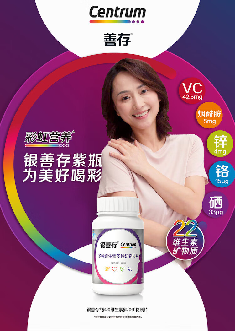 Centrum 善存银善存送爸妈礼盒22种营养中老年人男女士复合维生素b族vc 2瓶【报价价格评测怎么样】-什么值得买