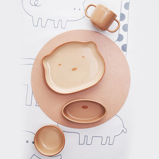 珐宝（staub）陶瓷碗家用饭碗 沙拉甜品多用碗儿童小碗米饭碗家用汤面碗 可可棕小熊套装