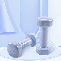 劳拉之星(LARASTAR) LS3092小哑铃家用塑形浸塑哑铃女士儿童通用器材 天空蓝【双只共4kg】 一对装