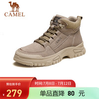 骆驼(CAMEL)男士马丁靴户外百搭运动休闲复古工装鞋 GE12235362 卡其 41