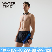 WATERTIME/水川 泳裤男款防尴尬双层平角沙滩大码专业速干游泳装备男士 L