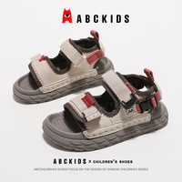 ABC KIDS2024年夏季儿童百搭时尚轻便透气凉鞋男童凉鞋女童百搭 米/粽色  26码