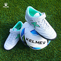 卡尔美（KELME）足球鞋儿童TF碎钉鞋比赛防滑耐磨球鞋男68833134 白清新绿 37