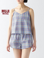 MUJI 無印良品 无印良品 MUJI 女式 马德拉斯格纹 吊带背心女士背心纯棉