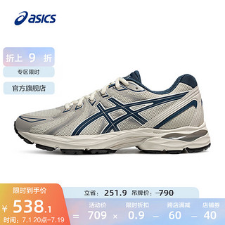 ASICS 亚瑟士 男鞋跑步鞋耐磨透气网面跑鞋运动鞋缓震回弹 GEL-FLUX CN 灰色/蓝色 42.5