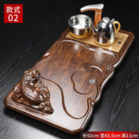 兿凡臻品 实木茶盘套装单盘家用大号全自动一体茶托盘科技木茶台功夫茶具 貔貅茶盘+全自动电器