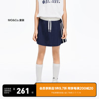 little MO&Co.凉感速干 little moco童装24夏装女童运动半身裙短裙含裤 深宝蓝色 130/56