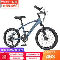 FLYING PIGEON飞鸽（PIGEON）儿童自行车山地车青少年变速越野车减震车20寸7速灰黑
