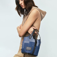 Hxxxxs 夏季牛仔布水桶女包手提大容量小众设计菜篮子包包轻奢潮牌