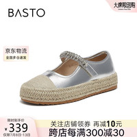 百思图24秋时尚休闲玛丽珍鞋平跟圆头女单鞋BL139CQ4