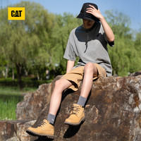 卡特彼勒CAT卡特春夏男士休闲工鞋户外经典防滑牛皮工装靴大黄靴