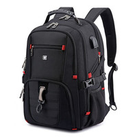 SWIGOR瑞士双肩包男款大容量初中书包瑞士16英寸男士电脑包商务旅行背包 黑色（23寸）