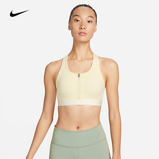 耐克（NIKE） 女子中强度支撑速干衬垫正面拉链运动内衣  SWOOSH DD1206-113 XS