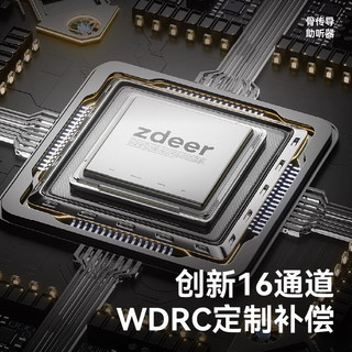 zdeer左点骨传导助听器老年人耳聋老人耳背无线骨导式