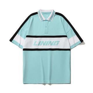 李宁 LI-NING夏季运动t恤男士运动时尚polo衫休闲舒适透气凉爽宽松短袖