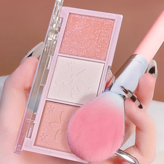  BLUETHIN 多功能 三色腮红盘  01号