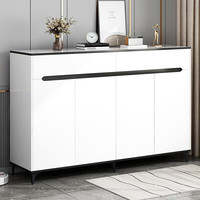 米客米家（MIKEMIJIA） 米客米家 鞋柜家用门口入户一体大容量收纳储物玄关柜鞋架 【四门两抽】暖白色140*32*100CM 组装（自行安装）