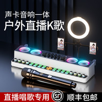 2024声卡音响一体机唱歌户外无线麦直播设备全套k歌主播