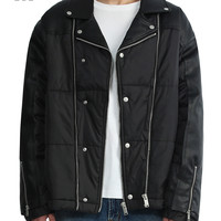 it 5cm/FIVECM男装机车夹克冬季有型拼接棉服外套7136W1H