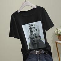 【短袖字母印花上衣】夏装新女士时尚简约显瘦减龄T恤有大码
