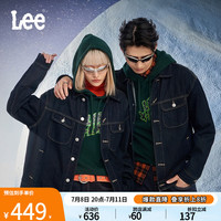 李 Lee舒适版型经典清水洗男女同款翻领骑士夹克牛仔外套休闲潮流 清水洗(尺码偏大,拍小一码) S